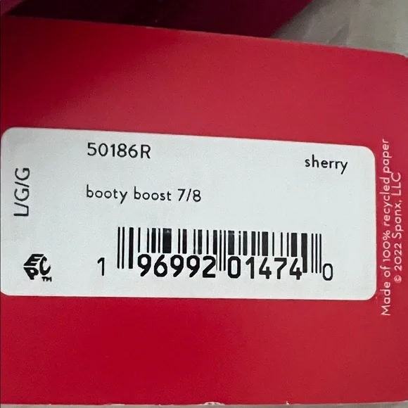 Spanx Booty Boost Leggings 7/8 Active Shaping Fitness Breathable Wicking New LG - Picture 4 of 10